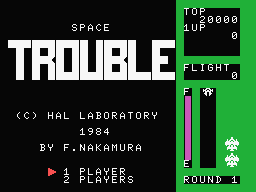 Space Trouble Title Screen
